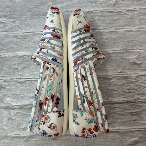 Skechers BOBS Women's Plush-Daisy Darling Sheer Panel Floral Slip Ballet Flat - Picture 5 of 15